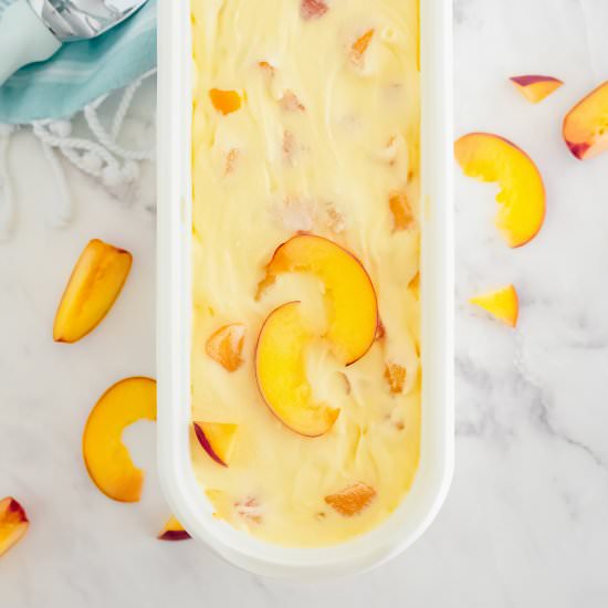 Peach Ice Cream - Recipe photo by FoodFolksandFun
