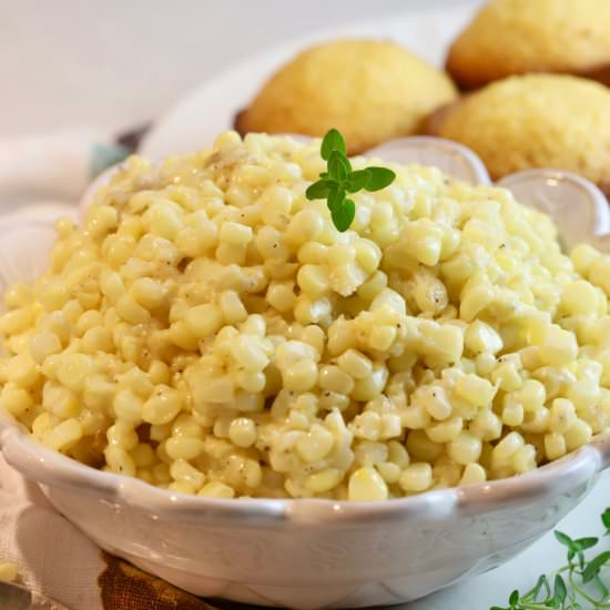 Southern-Style Creamed Corn - Recipe photo by Grits and Pinecones