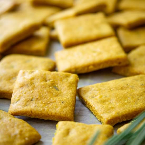 Rosemary Sourdough Crackers - Recipe photo by cashews_and_quinoa