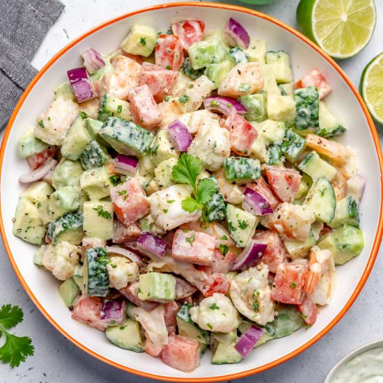 SHRIMP AVOCADO SALAD - Recipe photo by healthyfitnessmeals