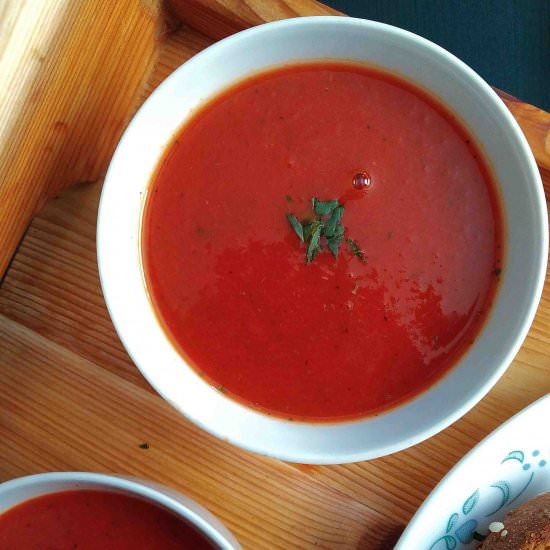 best homemade roasted tomato soup - Recipe photo by PKsKitchenEquations