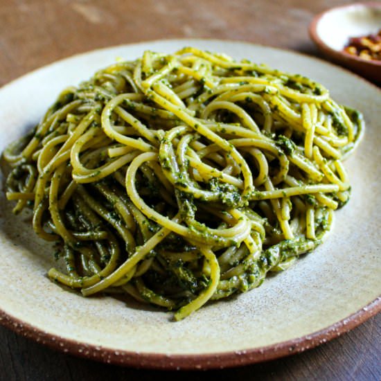 Vegan Pesto - Recipe photo by vegancabinlife