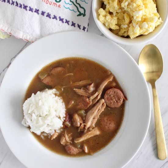 Cajun Chicken and Sausage Gumbo - Recipe photo by kaitskitchen
