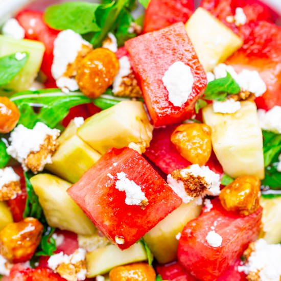 Balsamic Watermelon Cucumber Salad - Recipe photo by Averie