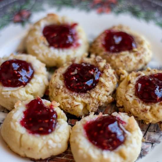 Shortbread Jam Thumbprint Cookies - Recipe photo by shesnotcookin