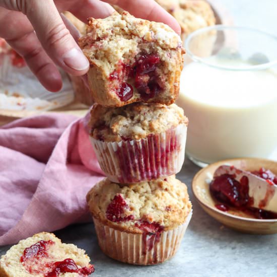 rustic raspberry lemon muffins - Recipe photo by Caits Plate