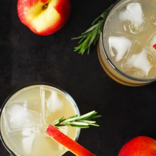 Rosemary Nectarine Whiskey Sour - Recipe photo by aducksoven