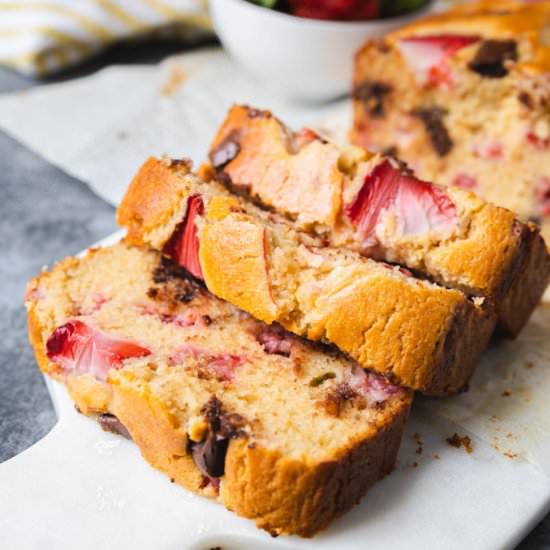 Strawberry Chocolate Chunk Bread - Recipe photo by Mealswithmaggie