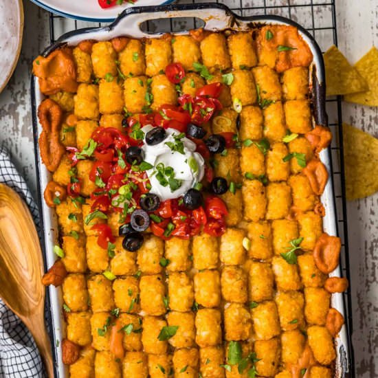 mexican tater tot casserole! - Recipe photo by the cookie rookie