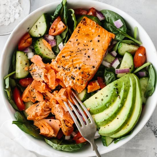 Salmon Avocado Salad - Recipe photo by Downshiftology