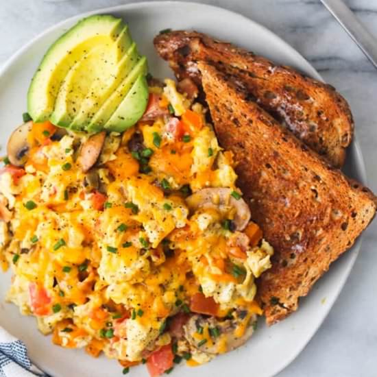 loaded scrambled eggs! - Recipe photo by Easy Chicken Recipes