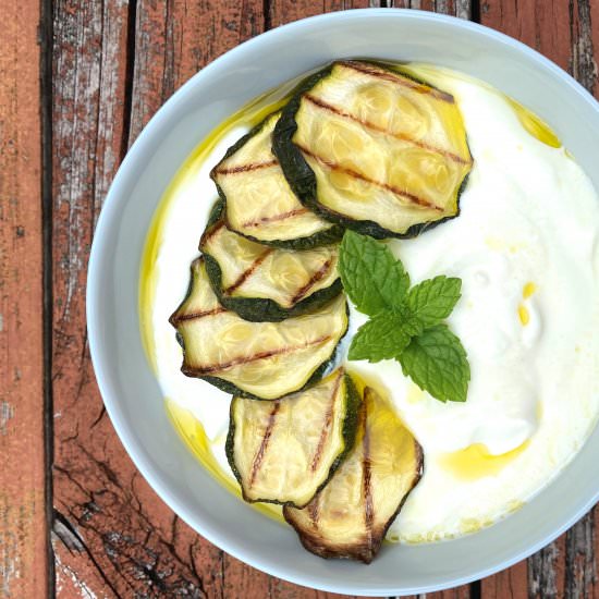 Zucchini Yogurt Chilled Soup - Recipe photo by MediterraneanLatinLoveAffair