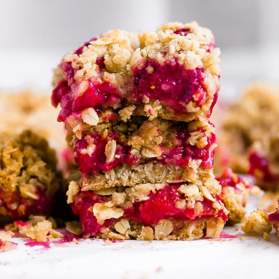 Strawberry Crumble Bars - Recipe photo by trufflesandtrends