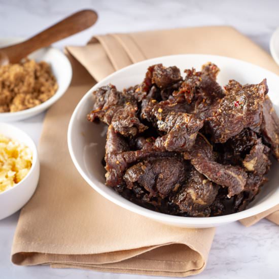 Teriyaki Air Fryer Beef Jerky - Recipe photo by GradFood