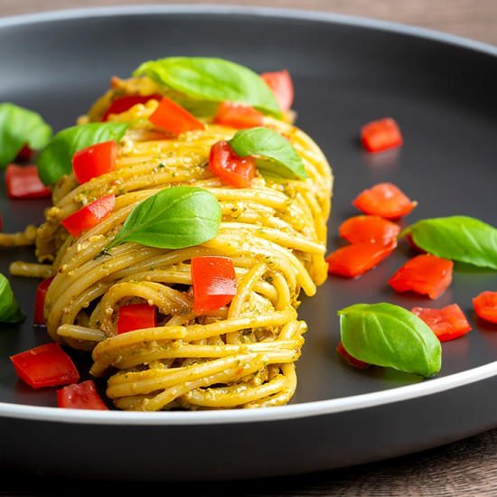 Pesto Alla Trapanese Sicilian Pasta - Recipe photo by Brian Jones