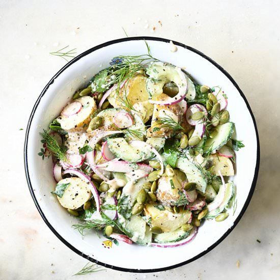 Miso potato salad - Recipe photo by servingdumplings