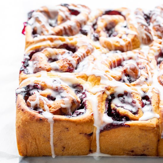Lemon Blueberry Sweet Rolls - Recipe photo by Savingroomfordessert