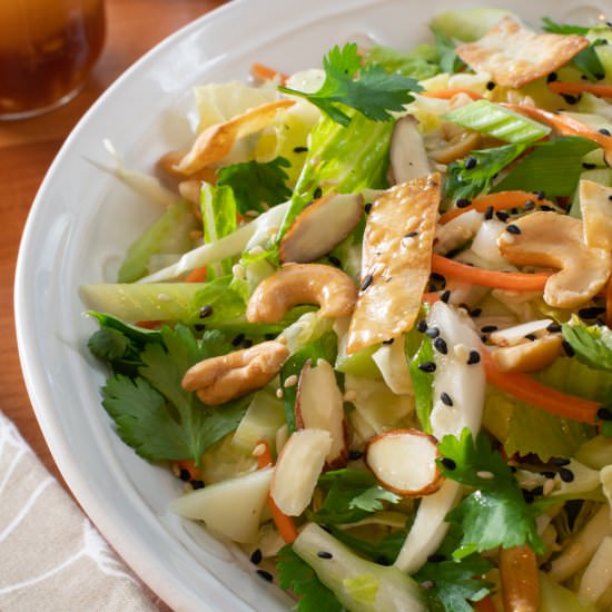 Asian Cabbage Chopped Salad - Recipe photo by For the Love of Cooking