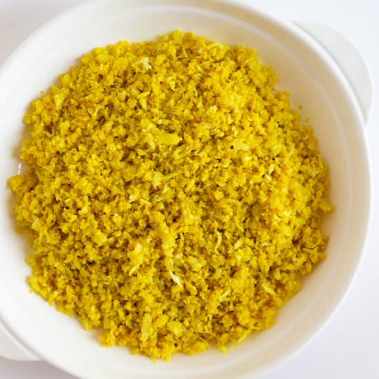 Turmeric Coconut Cauliflower Rice - Recipe photo by celebratingflavors