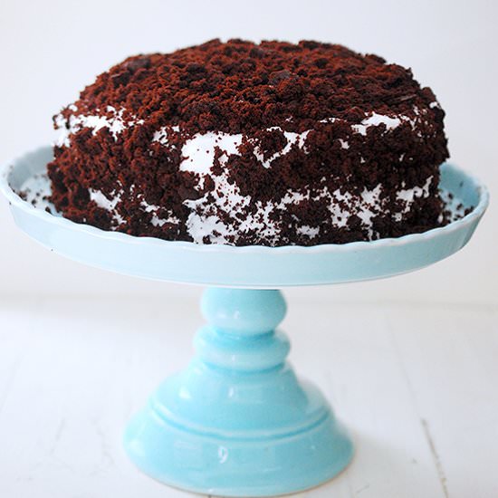 Devil's food white out cake - Recipe photo by evabakes