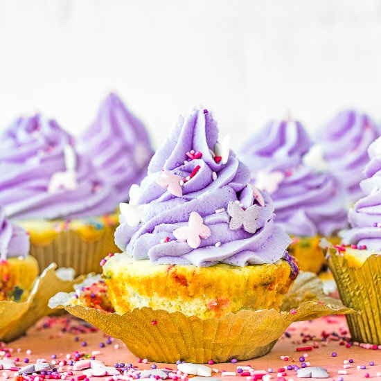 Eggless Funfetti Cupcakes - Recipe photo by Mommys Home Cooking