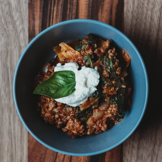 Quick and Easy Skillet Lasagna - Recipe photo by jessbeecreates