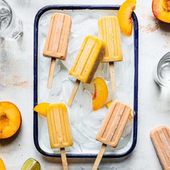 Fresh Peach Popsicles - Recipe photo by OneSarcasticBaker