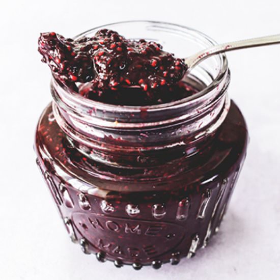 Blueberry Chia Jam - Recipe photo by The Real Food Geek