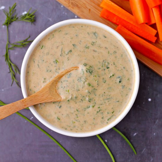 Dairy-free Tahini ranch dressing - Recipe photo by veganwithgusto
