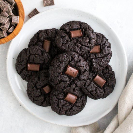 Double Chocolate Avocado Cookies - Recipe photo by FitLiving Eats