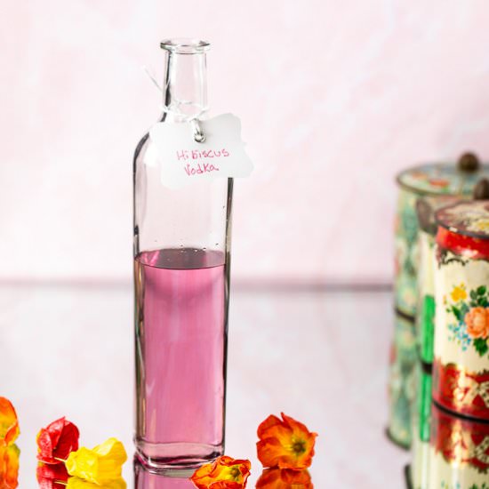Hibiscus Vodka - Recipe photo by sidewalkshoes