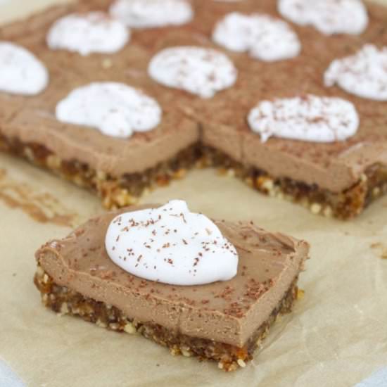 No Bake Chocolate Delight Bars - Recipe photo by FitLiving Eats