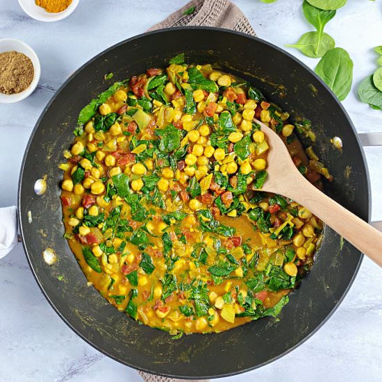 Spinach and Chickpea Curry - Recipe photo by bpoulsonrd
