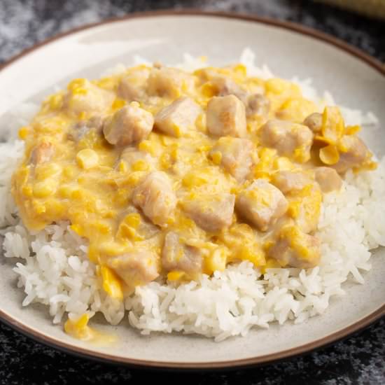 Creamed Corn with Pork & Rice - Recipe photo by Lokness