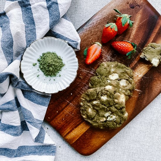 Matcha Chocolate Chip Cookies - Recipe photo by dayslikelaura