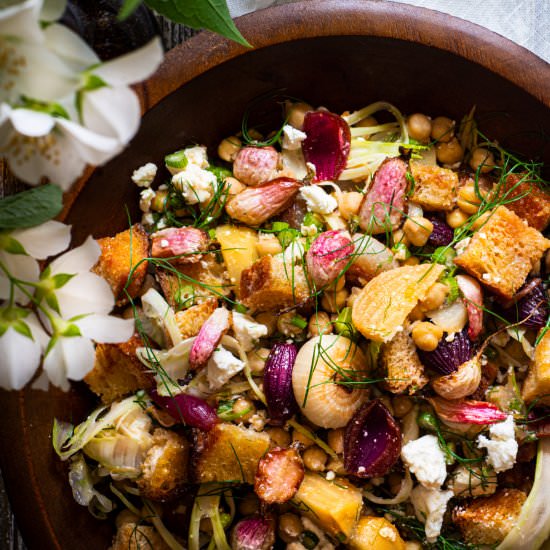 Golden Beet Panzanella - Recipe photo by rhubarbandcod