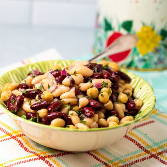 Easy Three Bean Salad - Recipe photo by sidewalkshoes