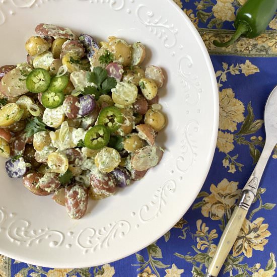 Herbed Jalapeño Potato Salad - Recipe photo by thirstyradish