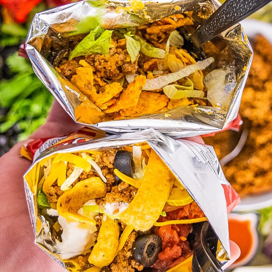 Walking Tacos - Recipe photo by julieseatsandtreats