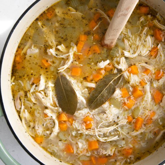 Chicken and Rice Soup - Recipe photo by theforkedspoon