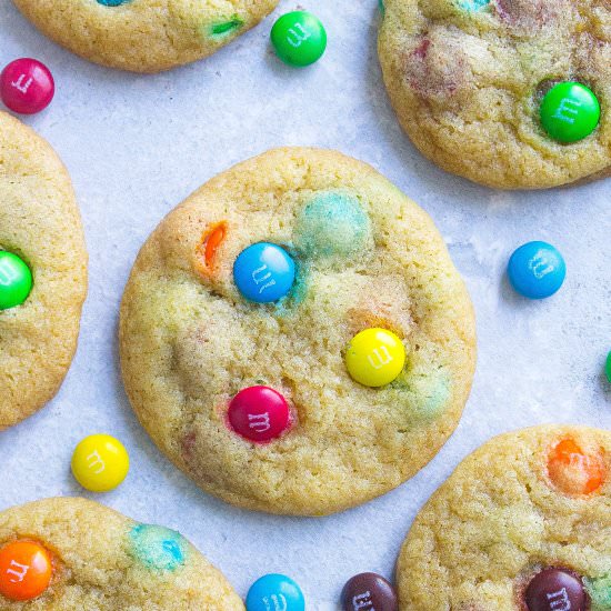 Mini M&M Cookies - Recipe photo by Kathryns.kitchen.blog