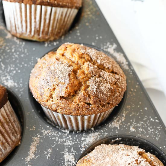 Jumbo Bakery Style Pumpkin Muffins - Recipe photo by Savvysavingcouple
