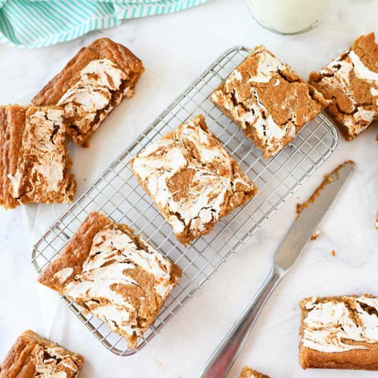 Peanut Butter & Fluff Brownies - Recipe photo by Savvysavingcouple
