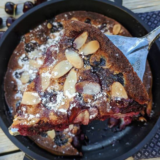 Simple Almond Cherry Clafoutis - Recipe photo by dishnthekitchen