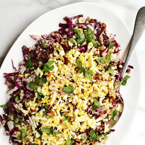 Fregola Sarda Salad - Recipe photo by PinchandSwirl