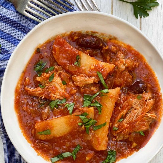 Greek Chicken and Potatoes - Recipe photo by panning the globe