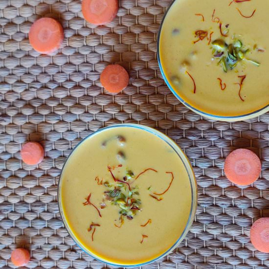 Carrot cashew kheer pudding - Recipe photo by Pavis Kitchen