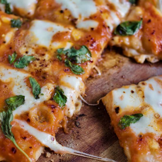 Grilled Margherita Pizza - Recipe photo by lanebakery