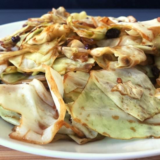Vegan Stir Fry Shredded Cabbage - Recipe photo by True Taste of China
