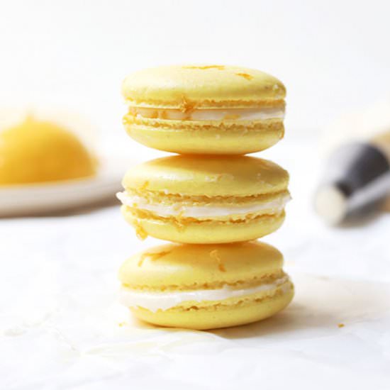 Lemon Macarons - Recipe photo by thebakersalmanac